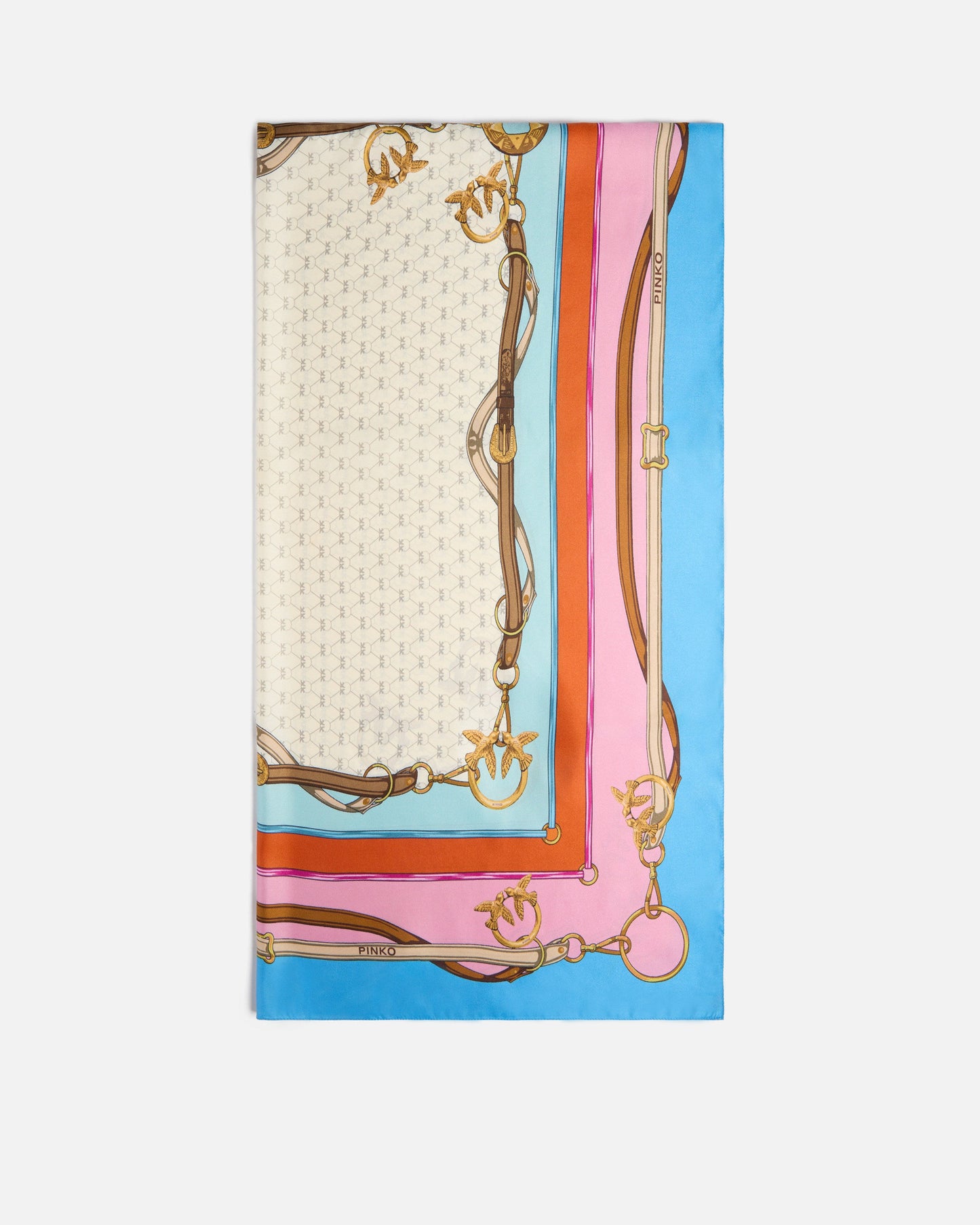 Scarf with multicoloured print