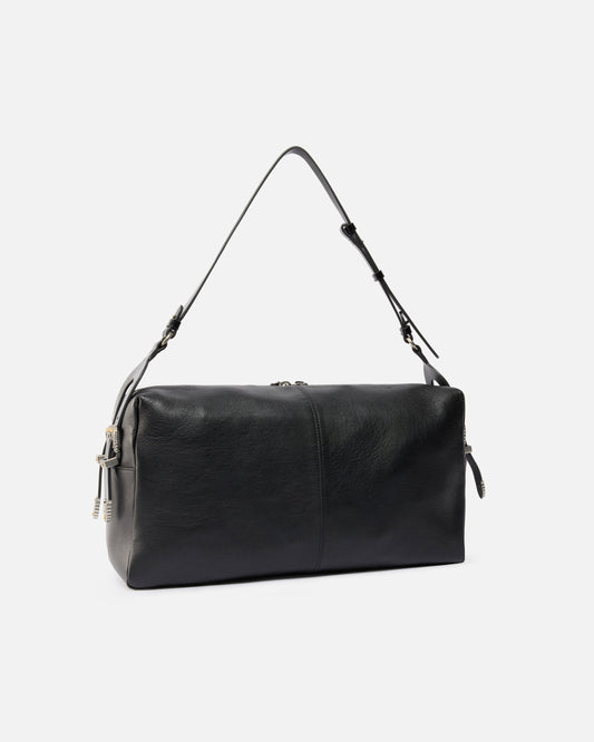 Keeper Bag large shoulder bag in new biker leather