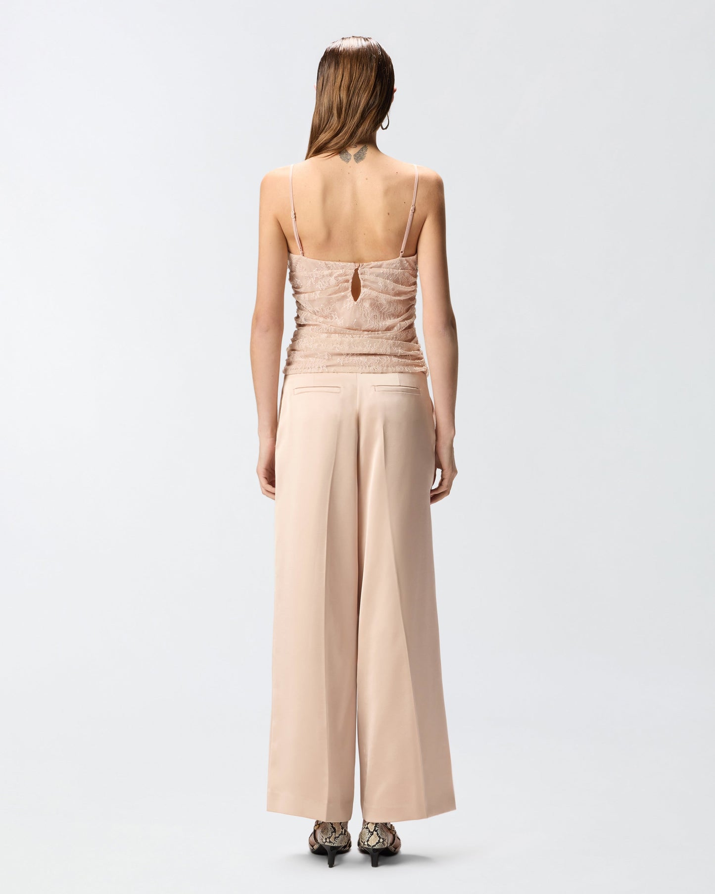 Floral lace top with shoulder straps
