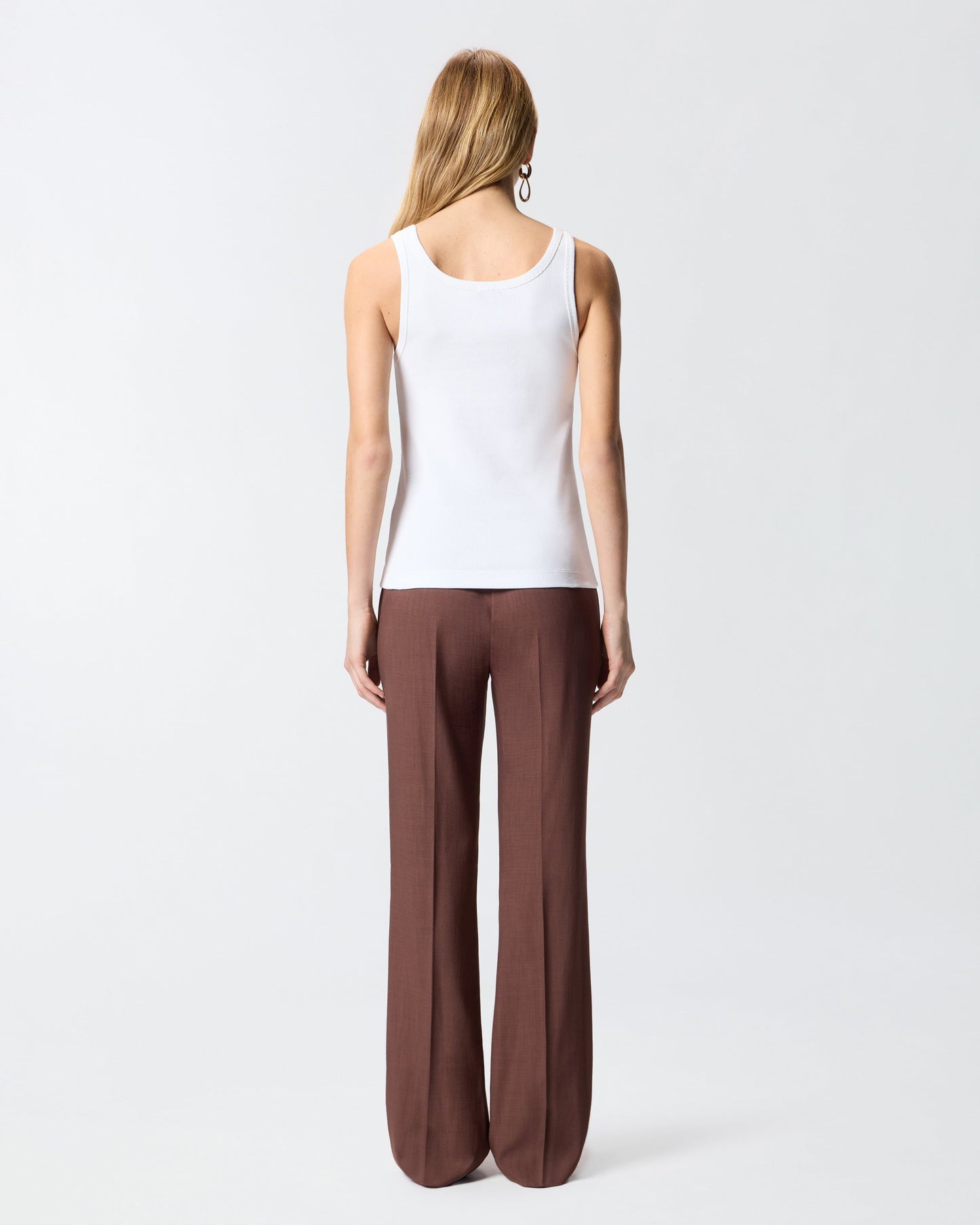 Ribbed vest top with Love Birds embroidery