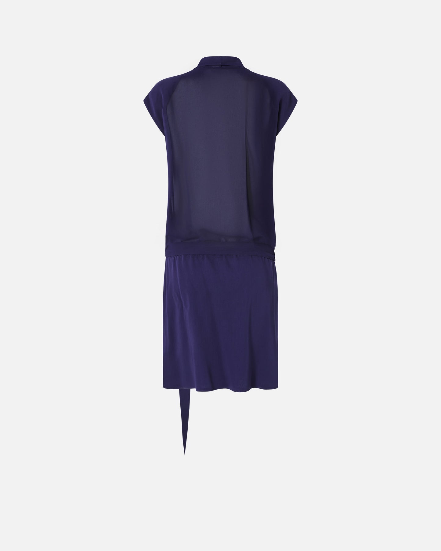 Short wrap dress with sheer details