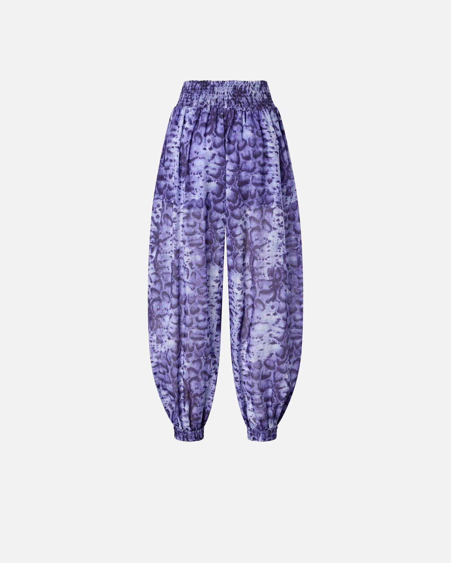 Wide-leg trousers with snake print