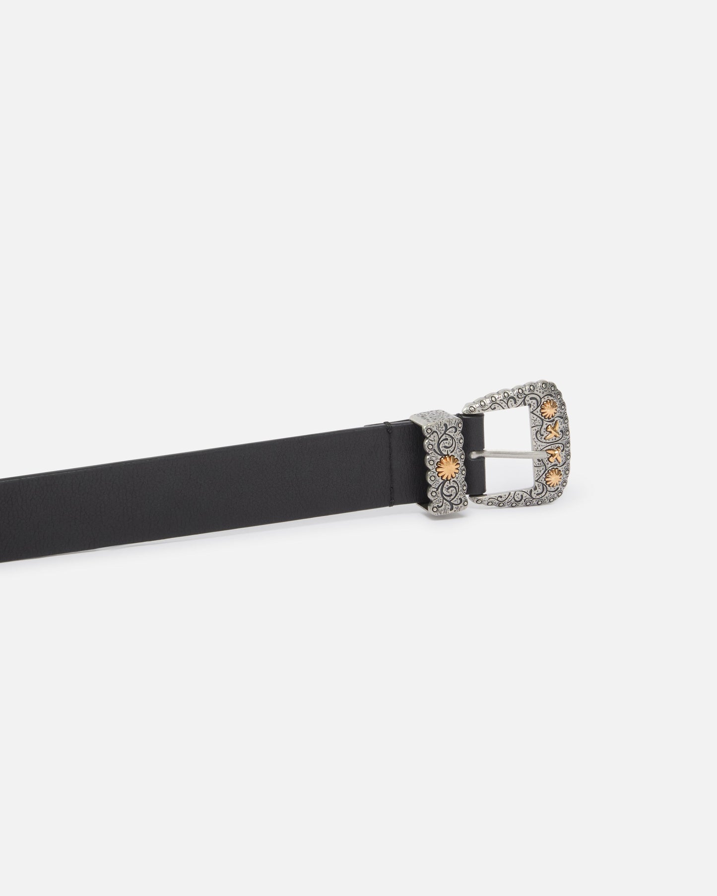 Texan leather belt with storage pockets, 3 cm