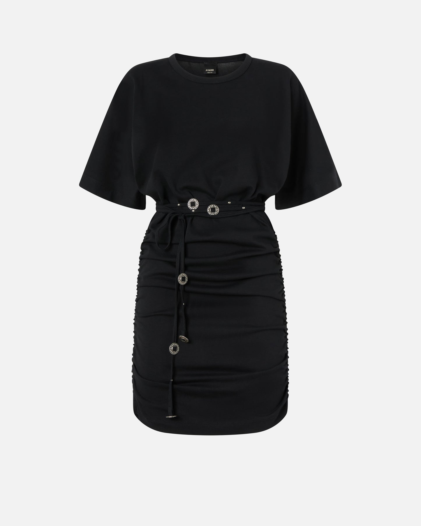 Short dress with belt