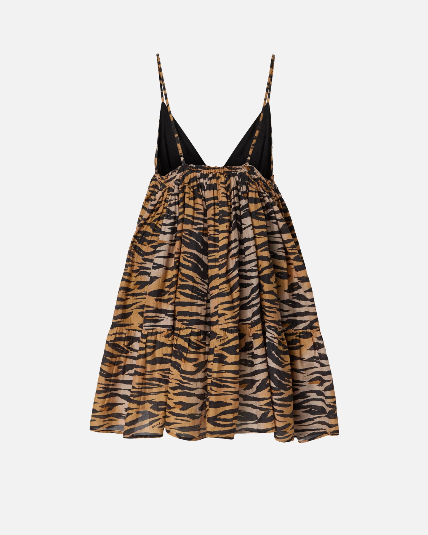 Mini dress with tiger print