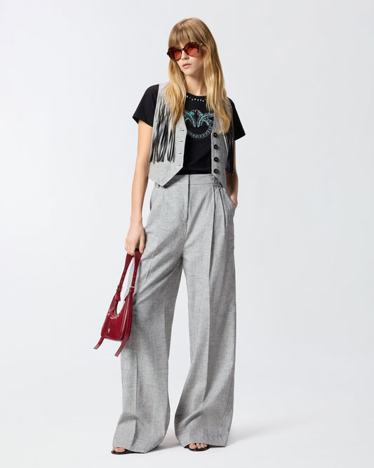 T-shirt with Love Birds jewel maxi embroidery