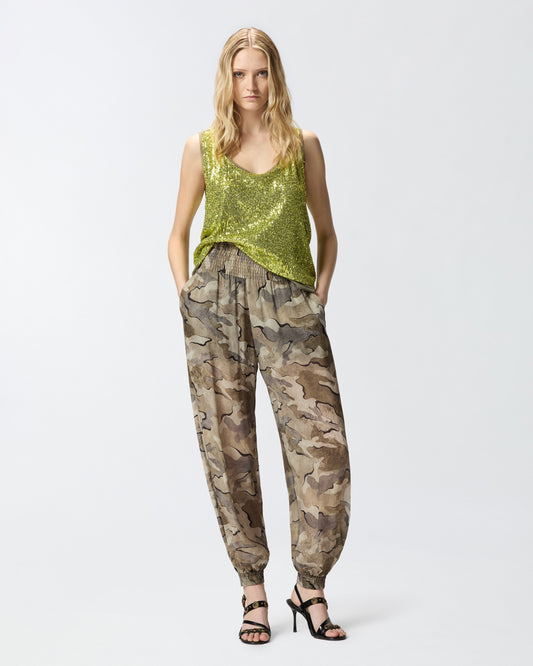 Fully sequinned vest top