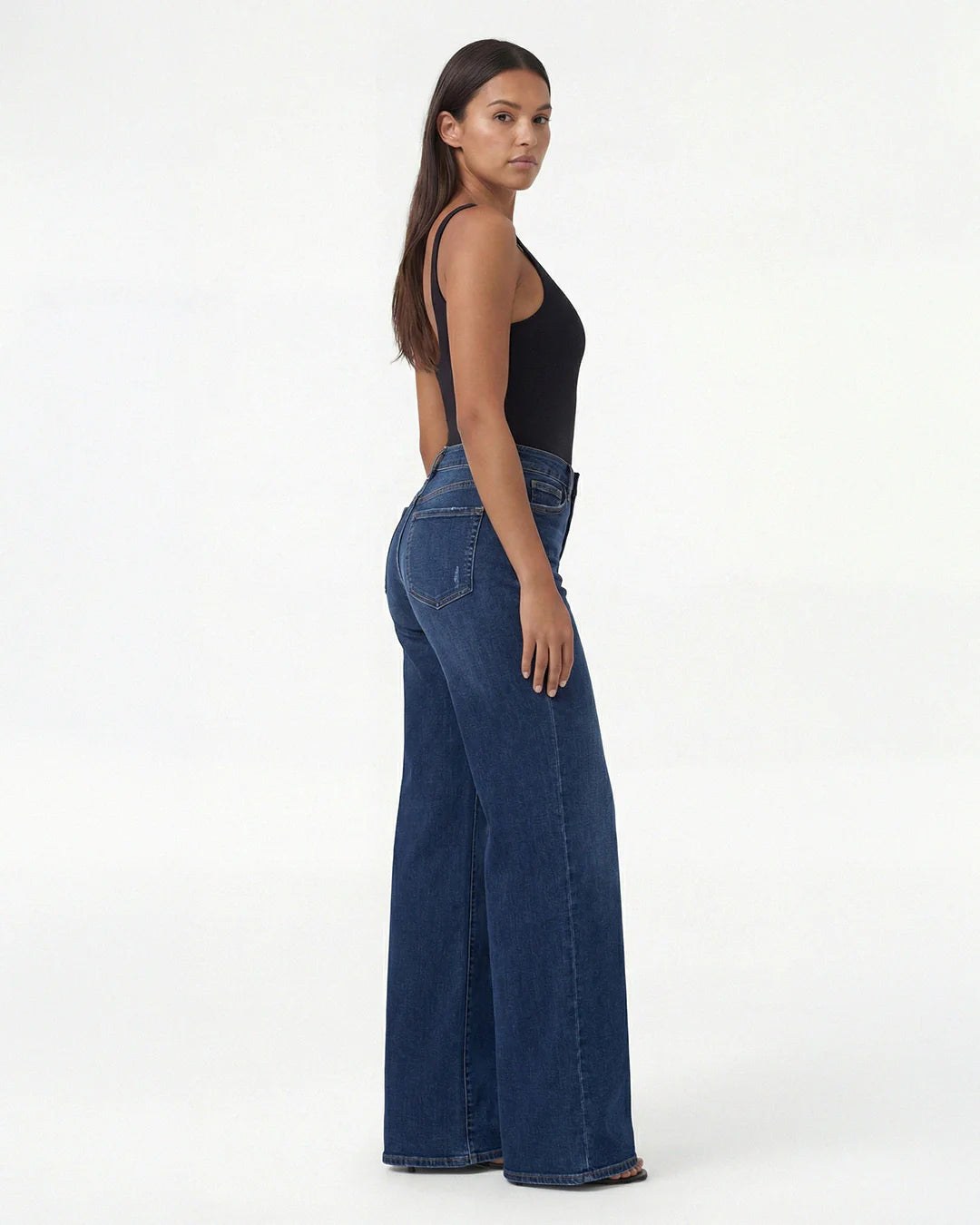 BBL Wide Leg Jeans mit mittlerer Leibhöhe