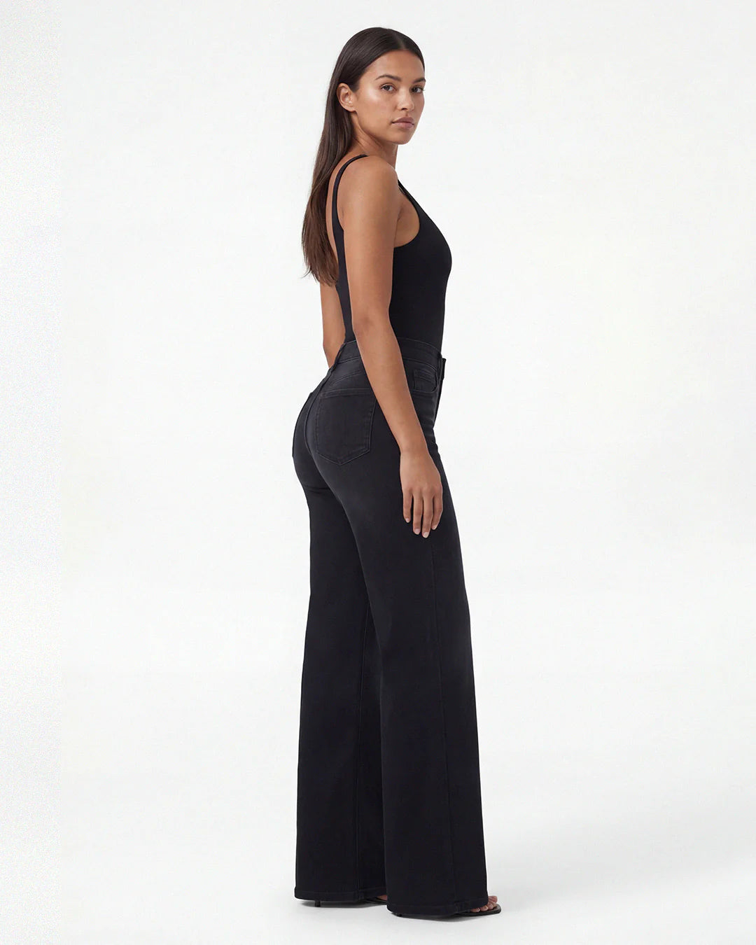 BBL Wide Leg Jeans mit mittlerer Leibhöhe