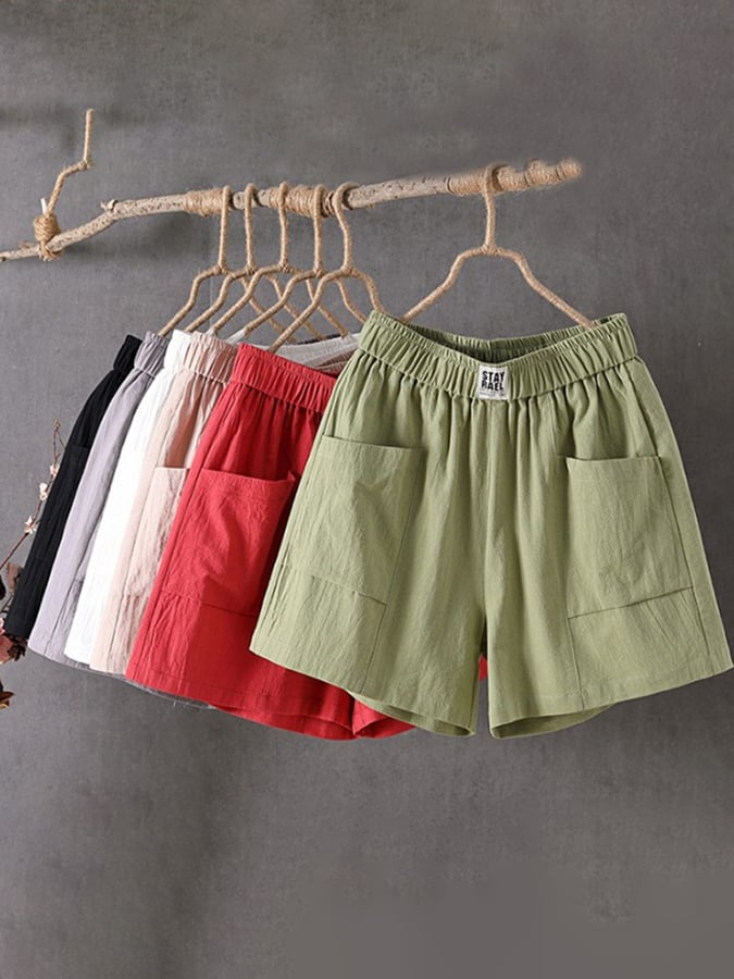 Baumwoll- und Leinenhose, Freizeit, Retro, literarisch, locker und dünn, gerades Bein