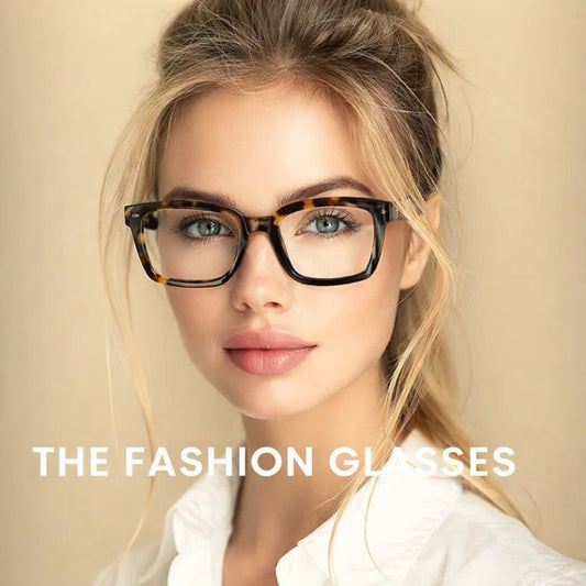 Tortoiseshell Reading Glasses-Blue Light Blocking Oversized Square Readers