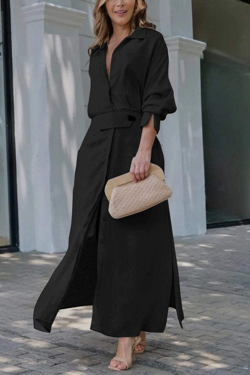 2024 Solid color maxi dress