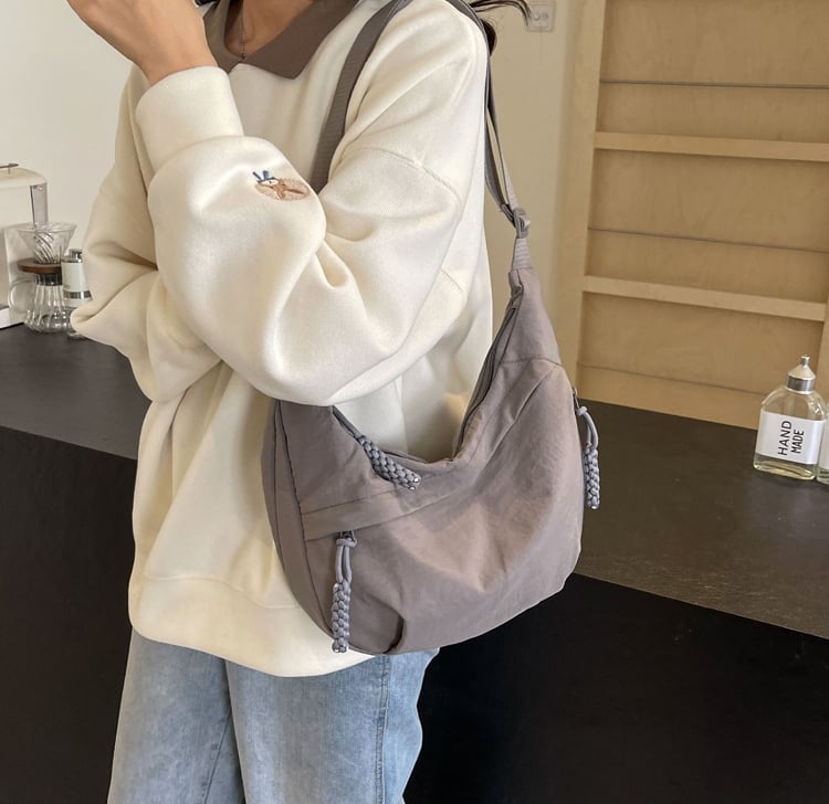 Designer Direktvertrieb Damenmode Uni-Nylon Umhängetasche Hobo-Tasche