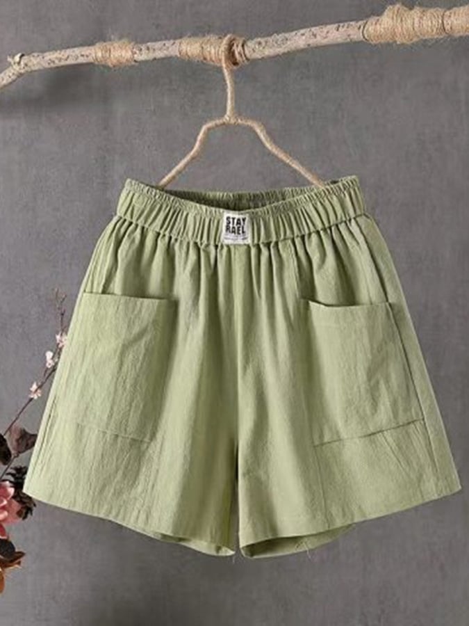 Baumwoll- und Leinenhose, Freizeit, Retro, literarisch, locker und dünn, gerades Bein