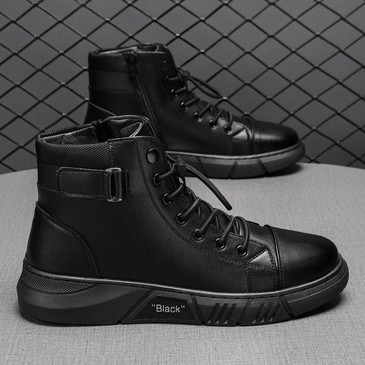 Men's Genuine Leather Boots | Casual & Versatile | Waterproof & Fleece-Lined