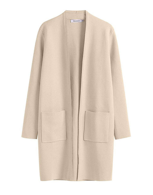 ANRABESS Cardigan Sweater for Women Casual 2023 Fall Winter Fashion Coat Long Sleeve Open Front Knit Coatigan Clothes
