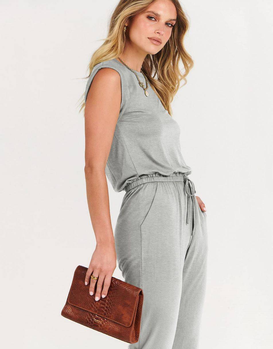 ANRABESS Rundhals-Overall, ärmellos, dehnbar mit Taschen