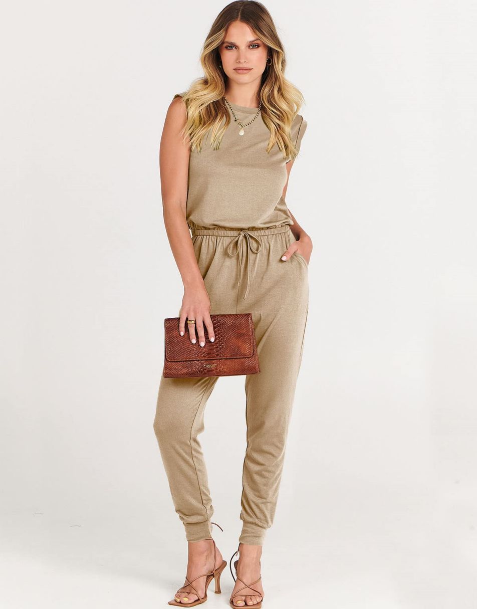 ANRABESS Rundhals-Overall, ärmellos, dehnbar mit Taschen