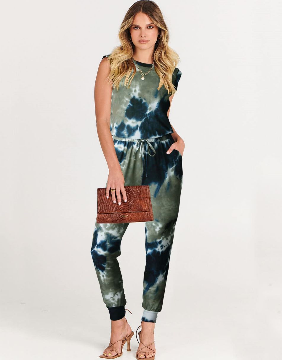 ANRABESS Rundhals-Overall, ärmellos, dehnbar mit Taschen