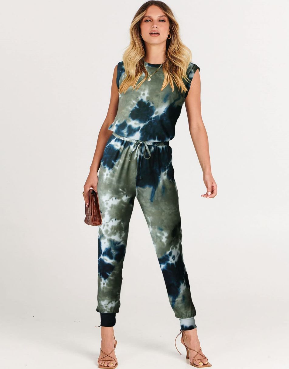 ANRABESS Rundhals-Overall, ärmellos, dehnbar mit Taschen
