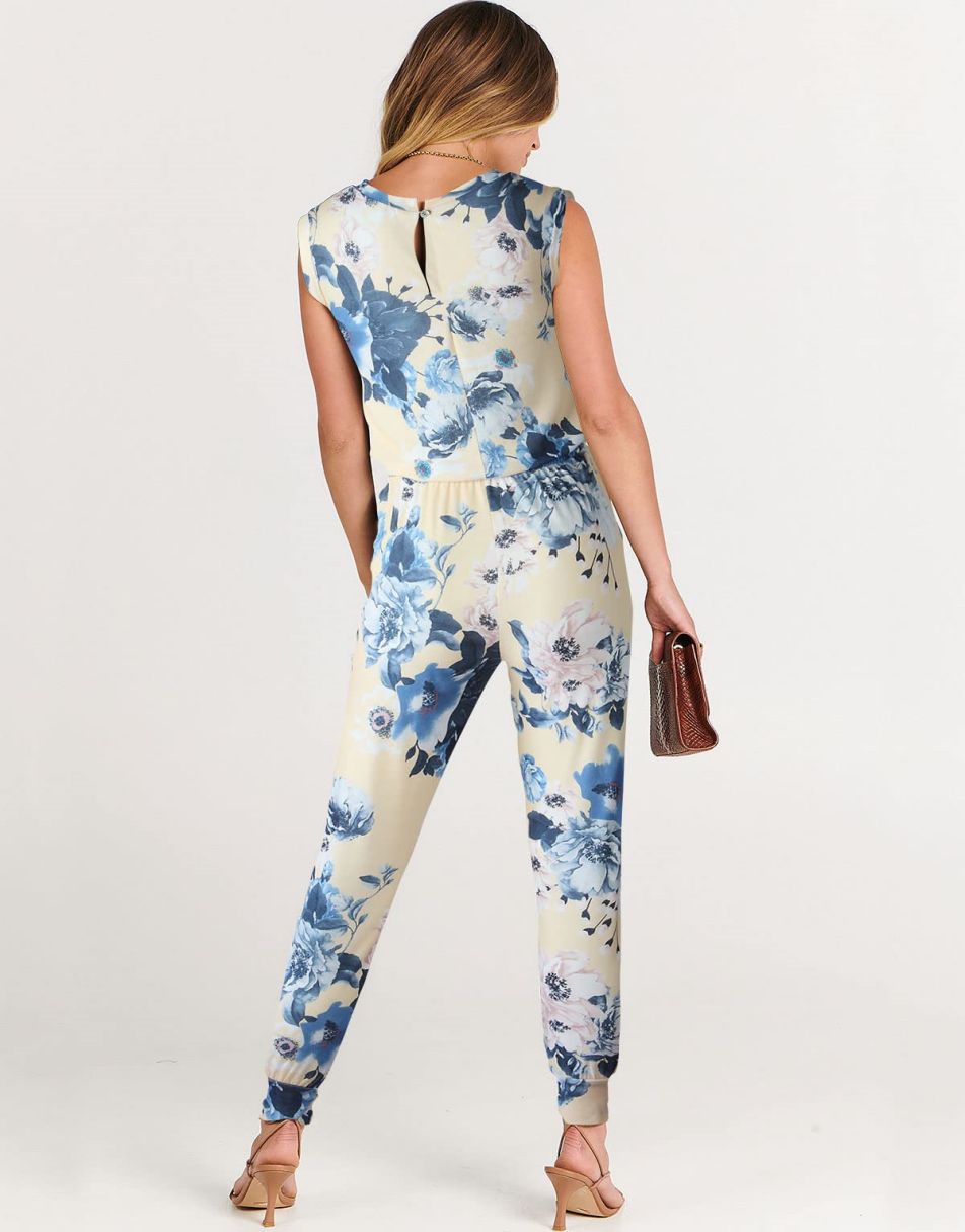 ANRABESS Rundhals-Overall, ärmellos, dehnbar mit Taschen