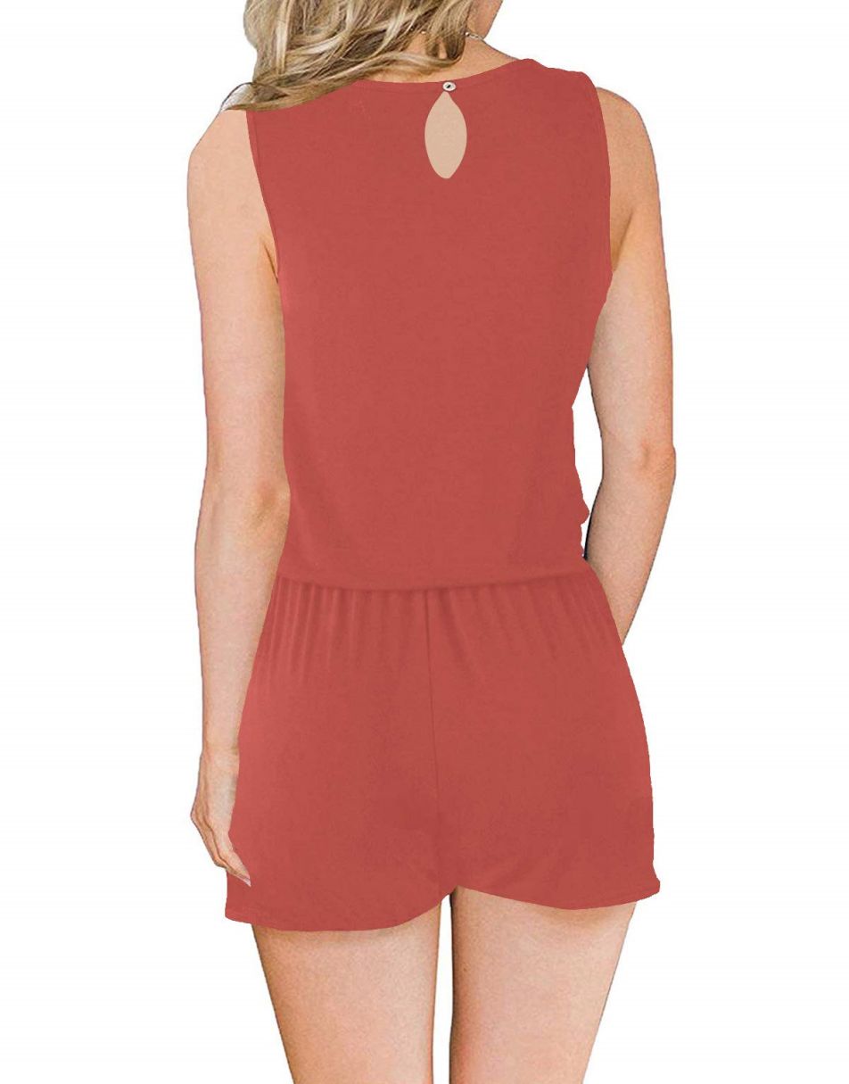 ANRABESS Ärmelloser Tank-Overall mit Rundhalsausschnitt und Taschen
