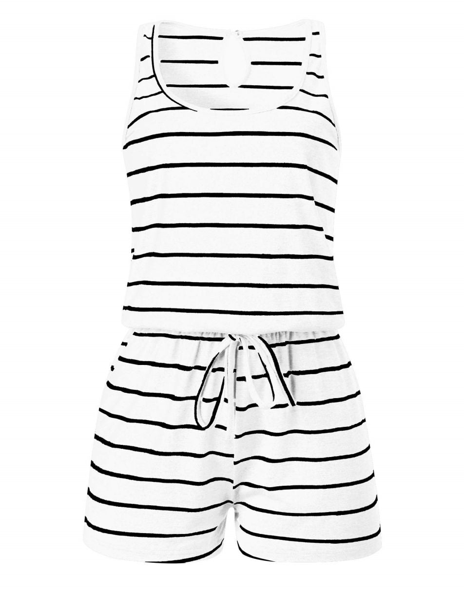 ANRABESS Ärmelloser Tank-Overall mit Rundhalsausschnitt und Taschen