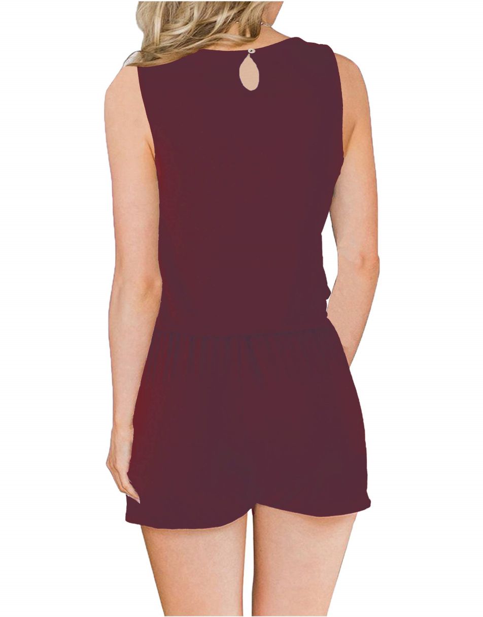 ANRABESS Ärmelloser Tank-Overall mit Rundhalsausschnitt und Taschen