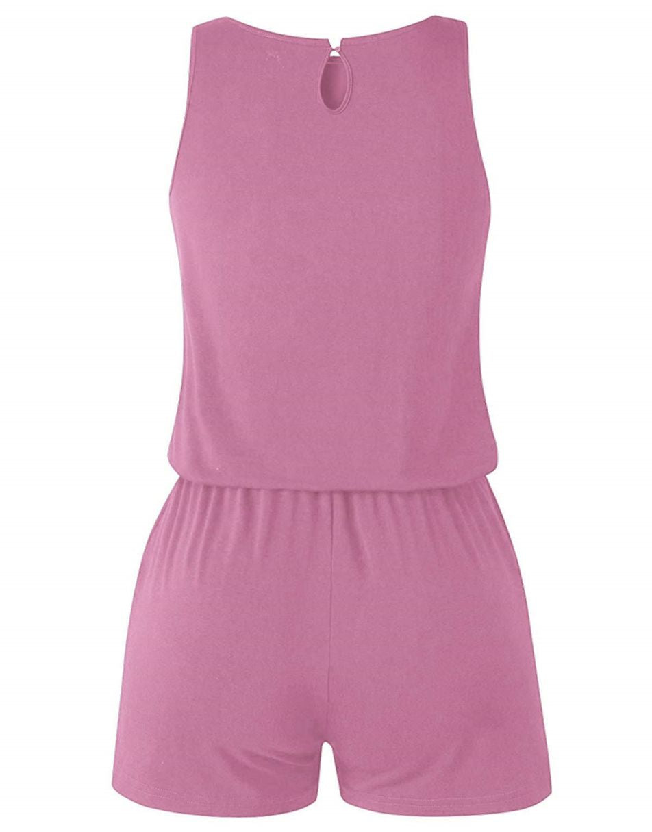 ANRABESS Ärmelloser Tank-Overall mit Rundhalsausschnitt und Taschen