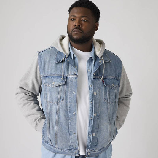 Hybrid Hoodie Trucker Jacket (big & Tall)