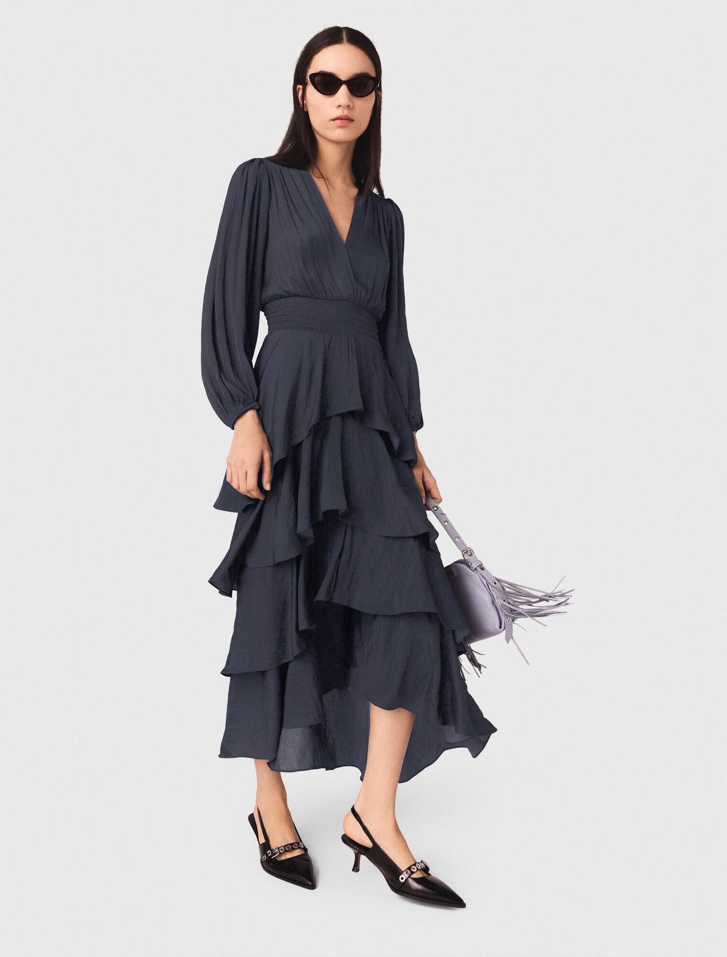 Ruffled maxi dress