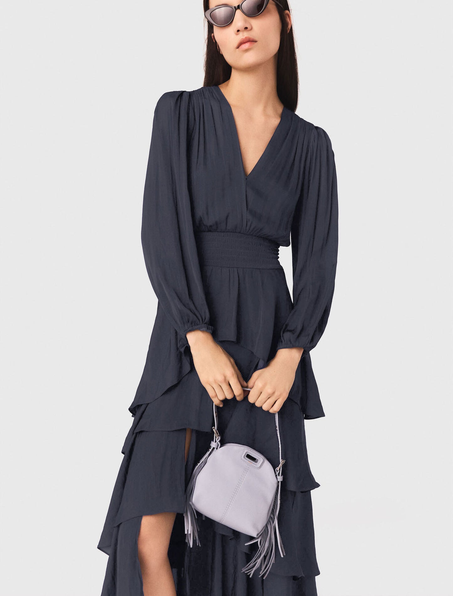 Ruffled maxi dress