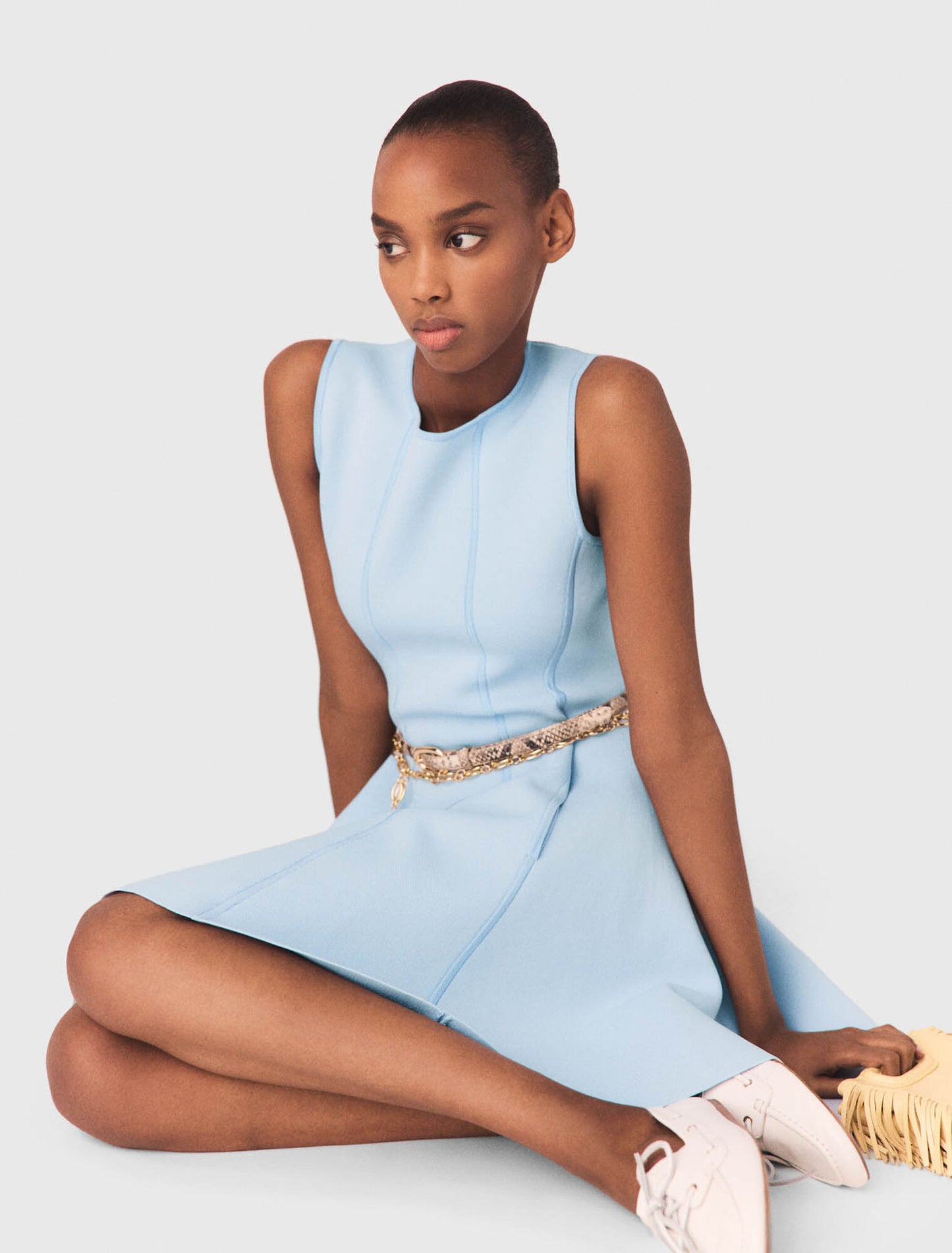 Skater dress with jewelled bows