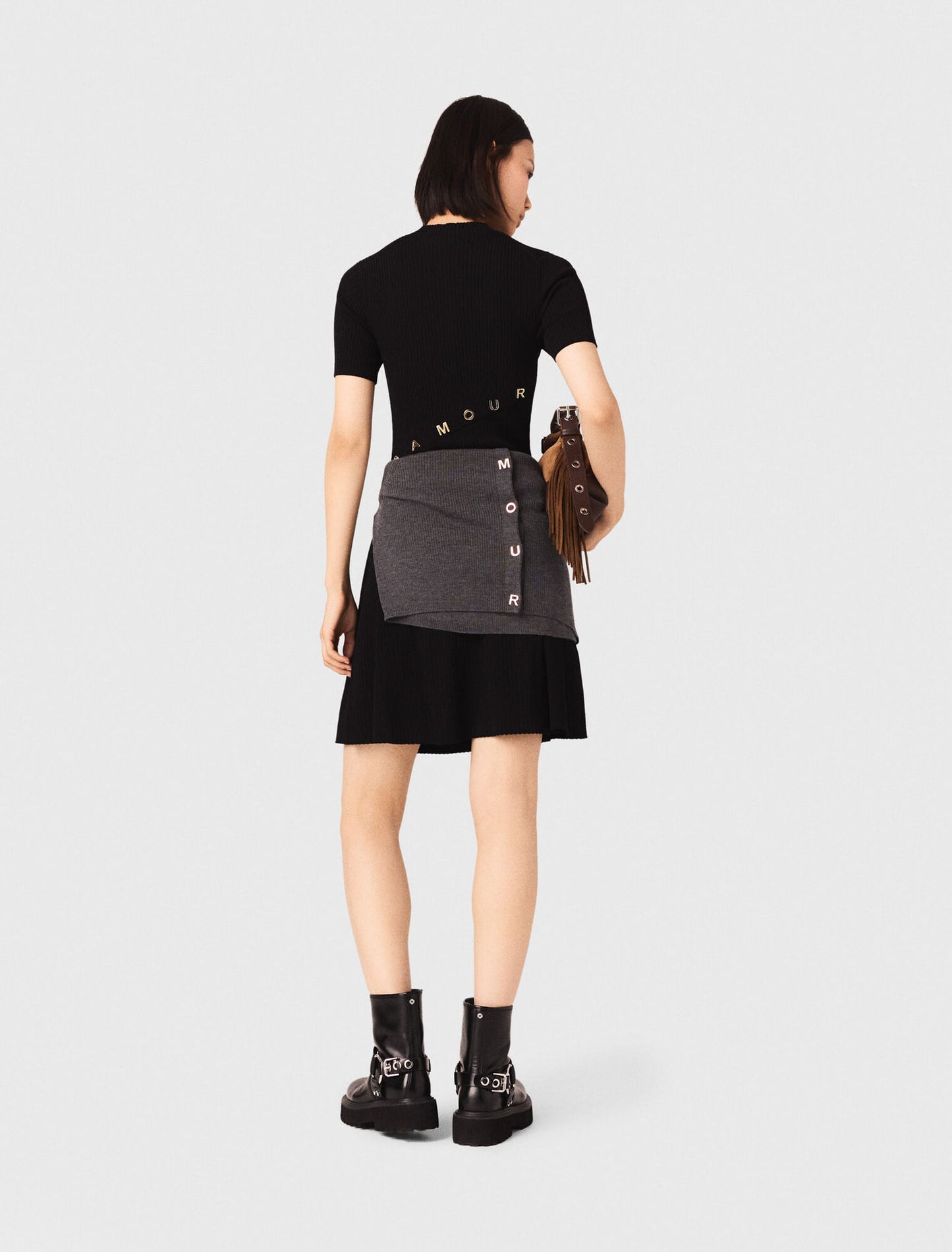 Short knit button dress