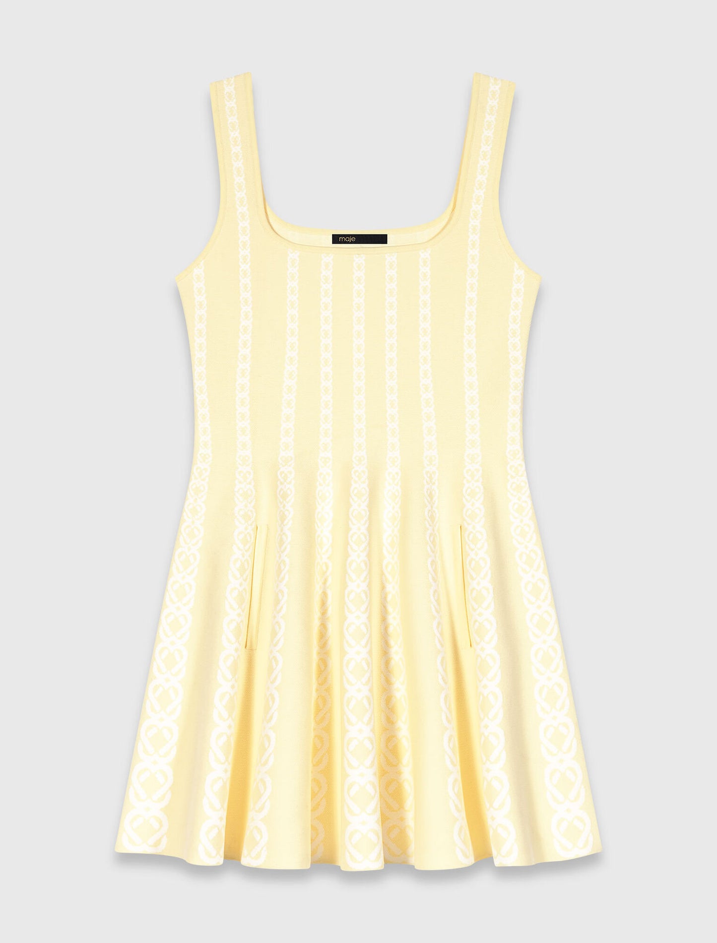 Jacquard knit short dress