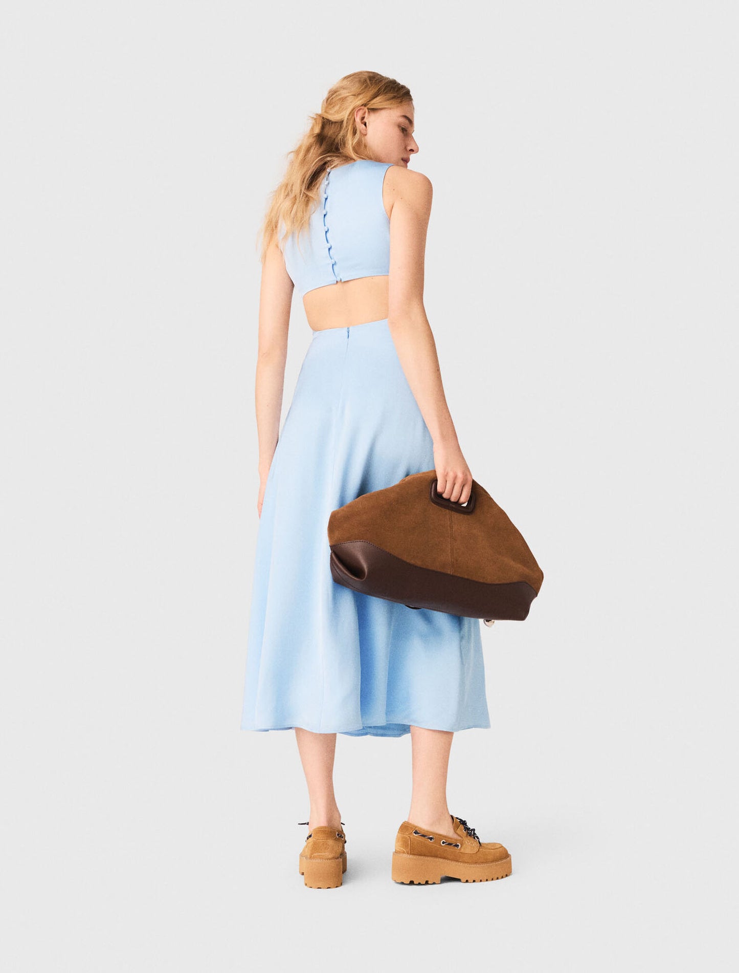 Open-back maxi dress