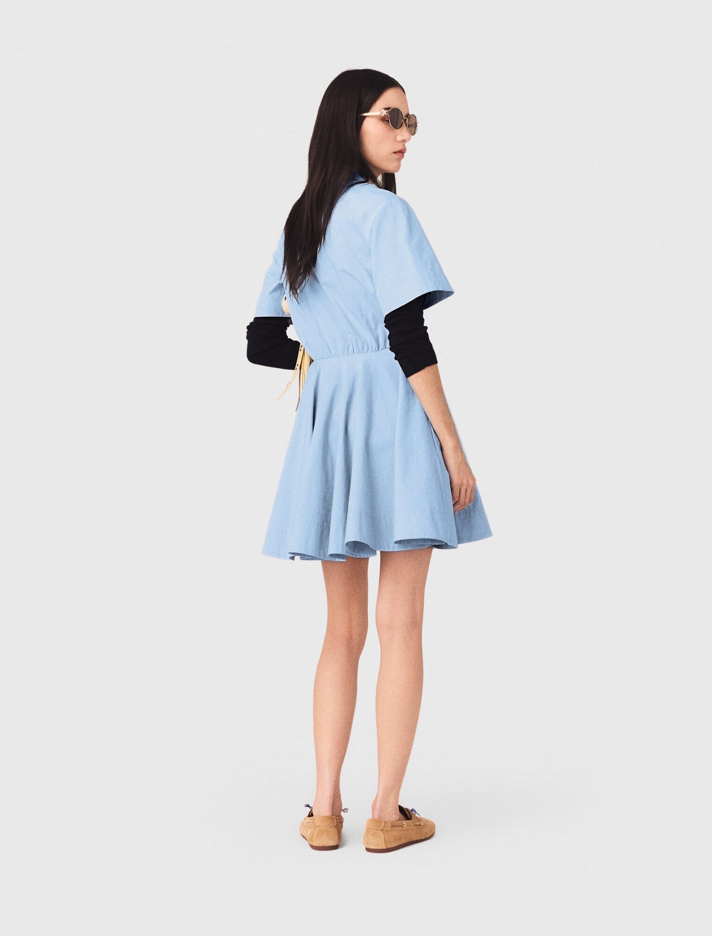 Flared shirt dress