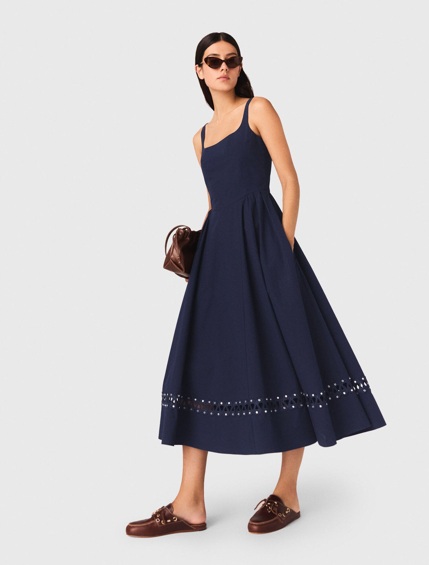 Flared midi dress