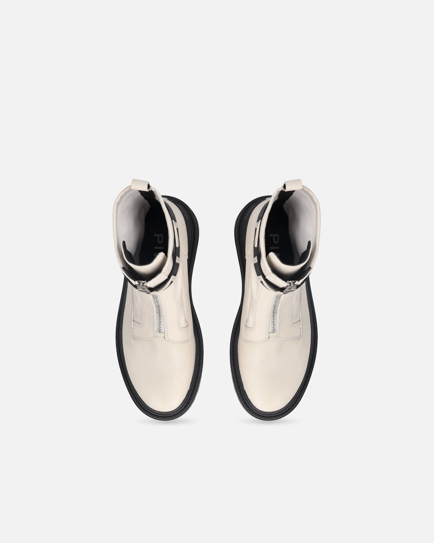 Platform boots with logo lettering logo