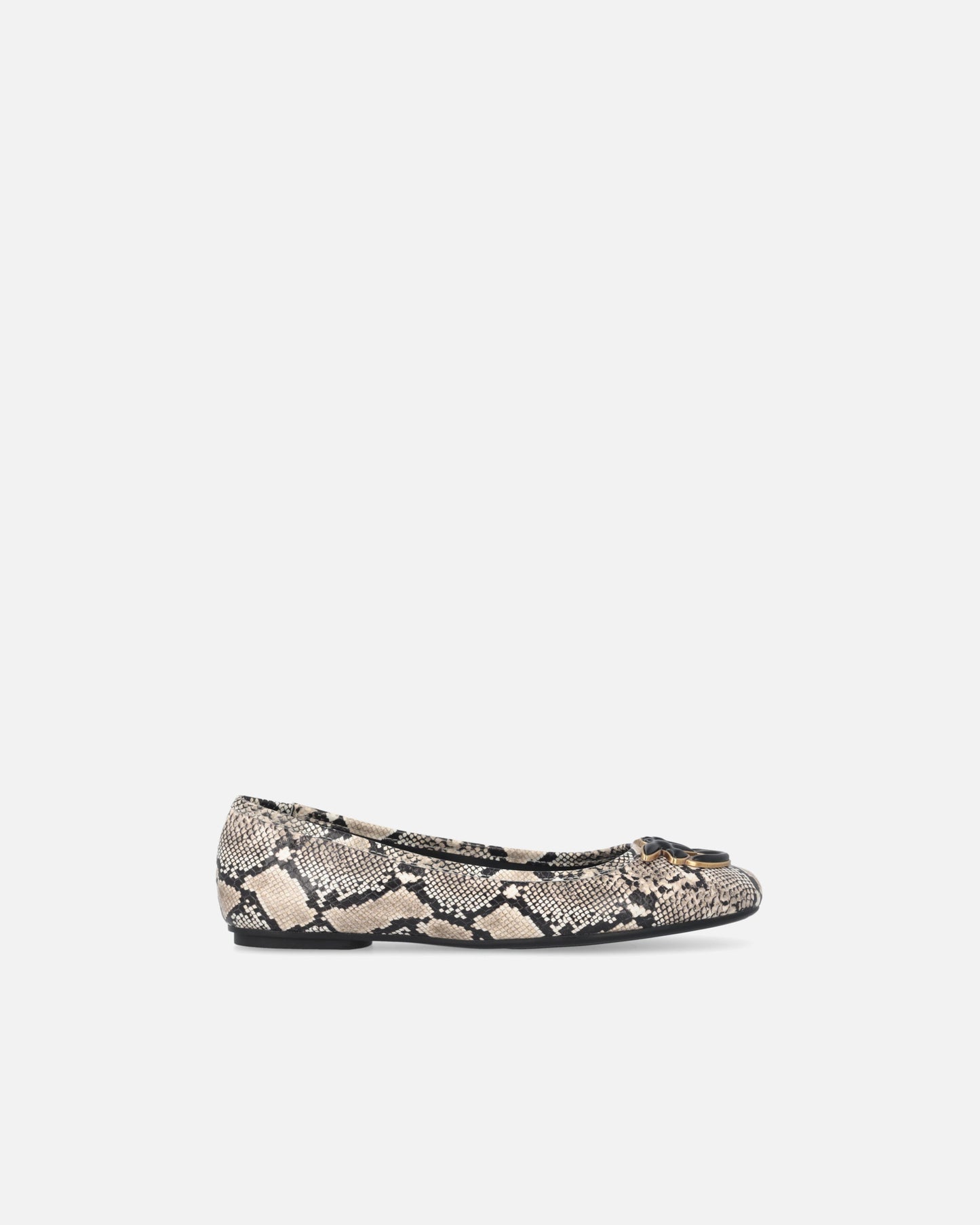 Ballerinas with python print and Love Birds logo