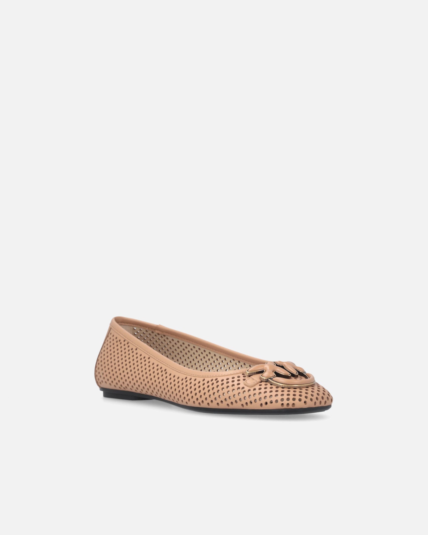 Perforated ballerinas with Love Birds logo