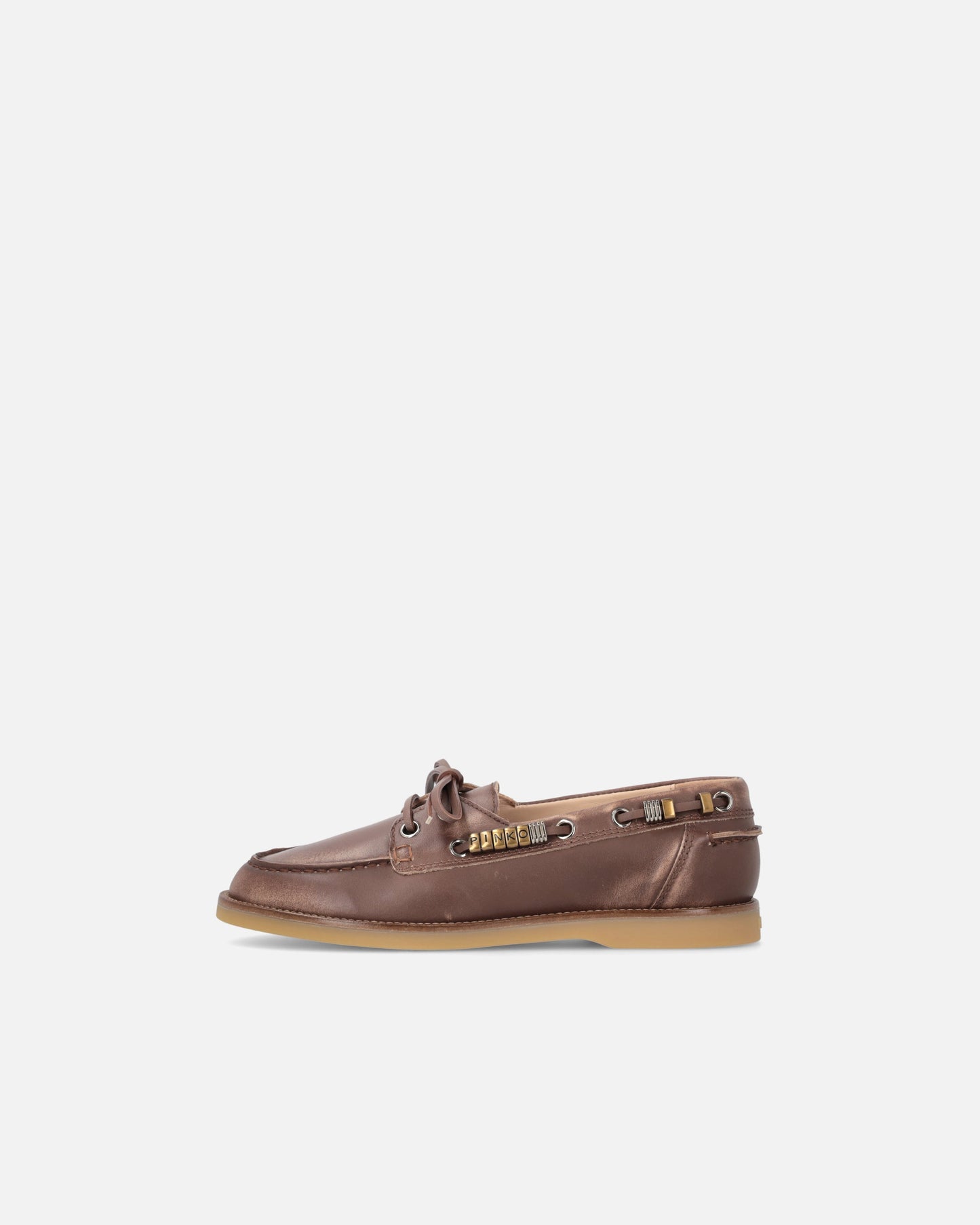 Leather moccasins with jewel details