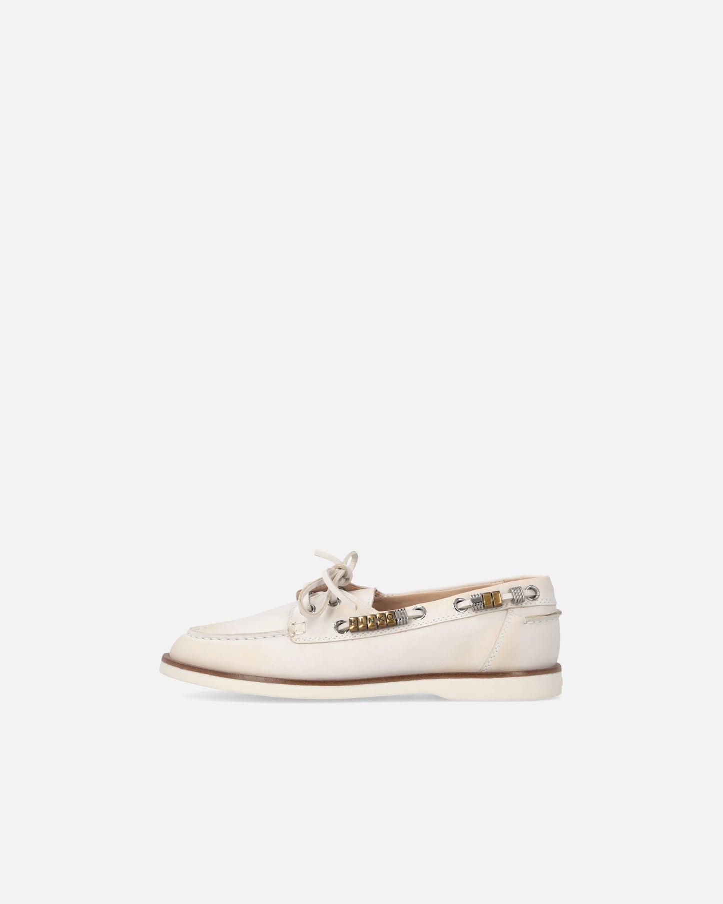 Leather moccasins with jewel details