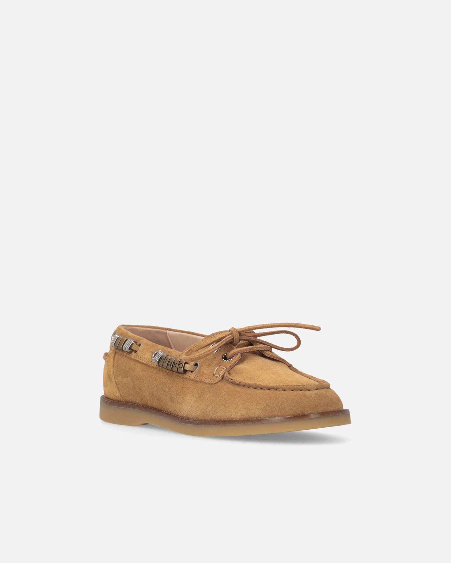 Suede moccasins with jewel details