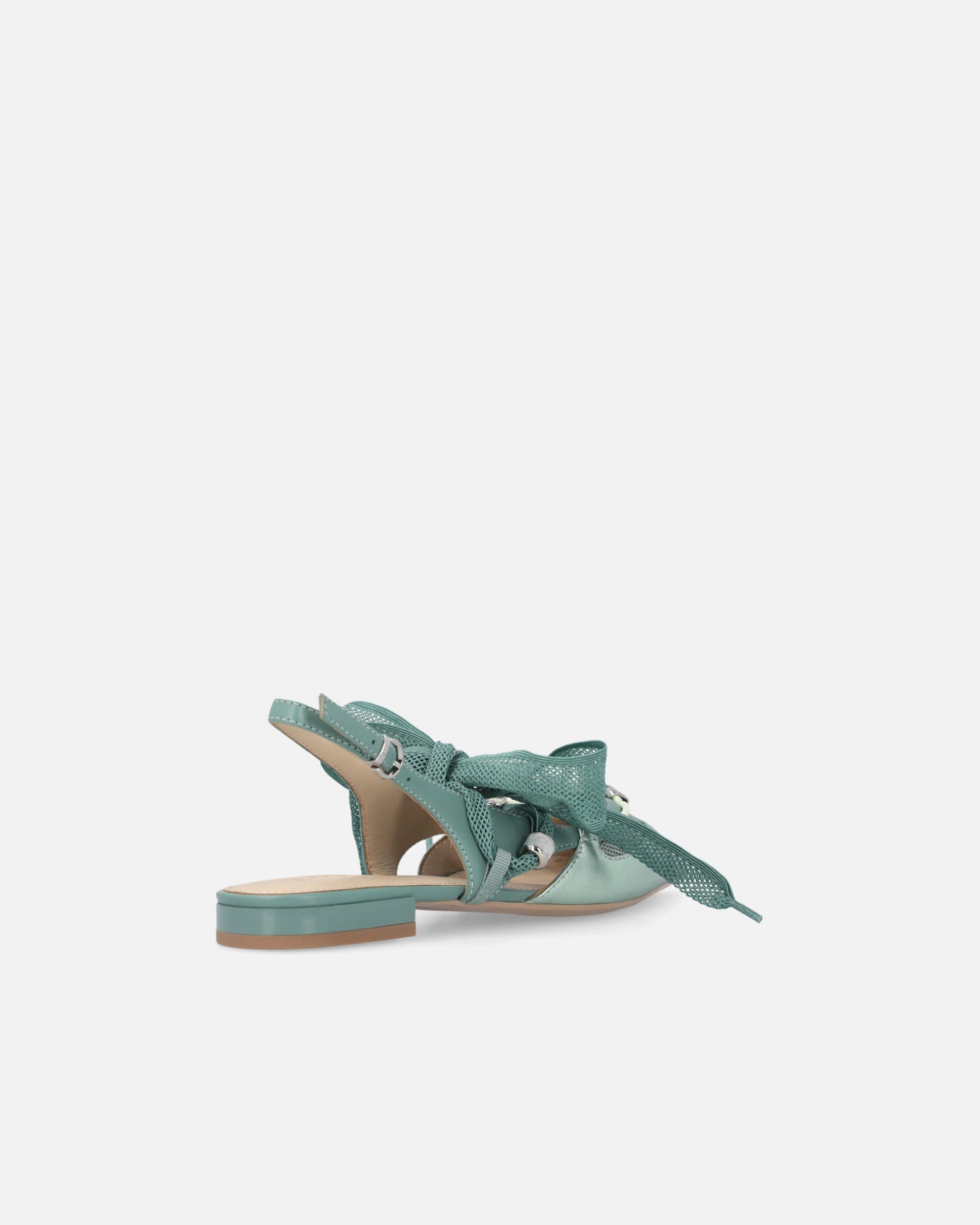 Slingback ballerinas with ties