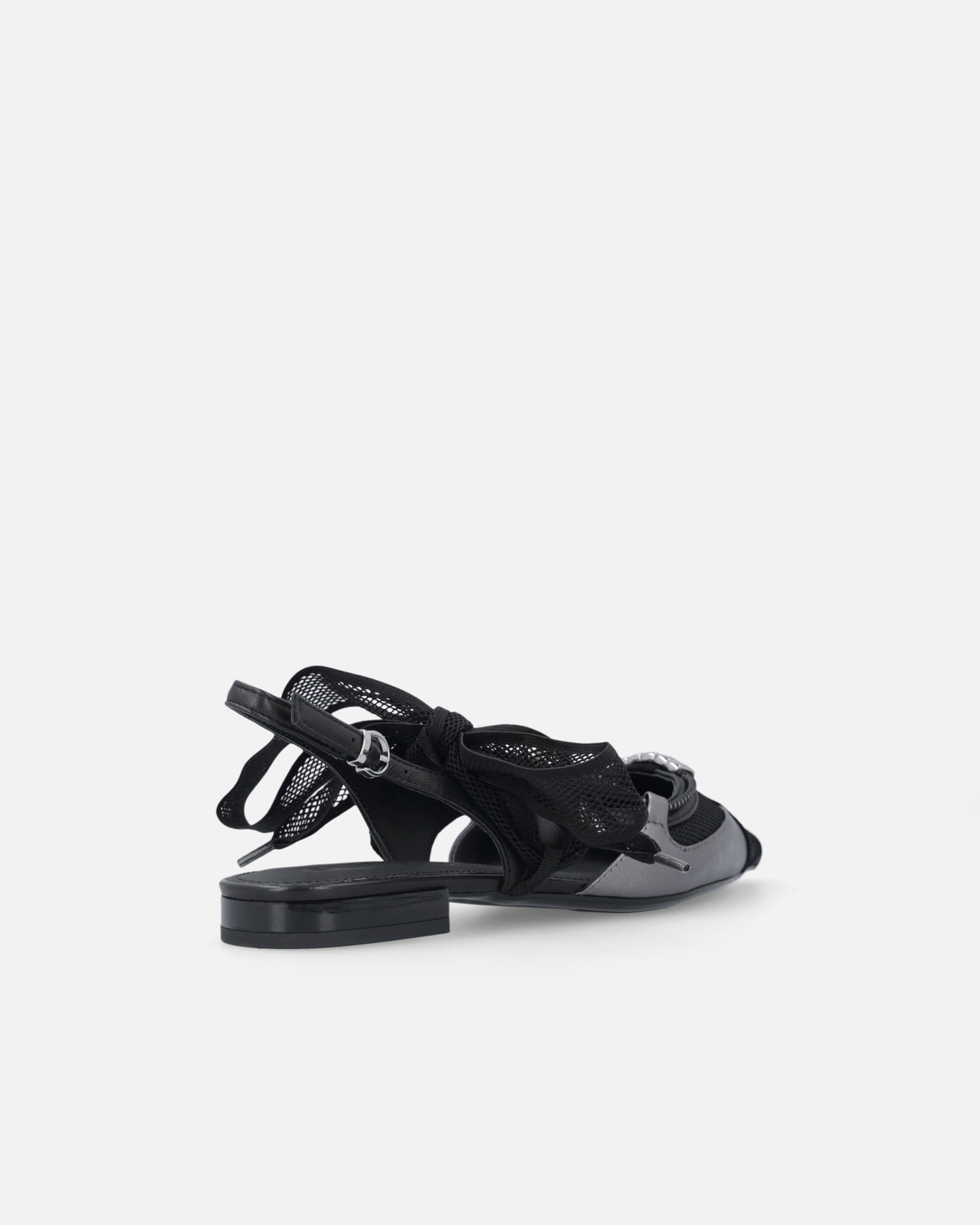 Slingback ballerinas with ties