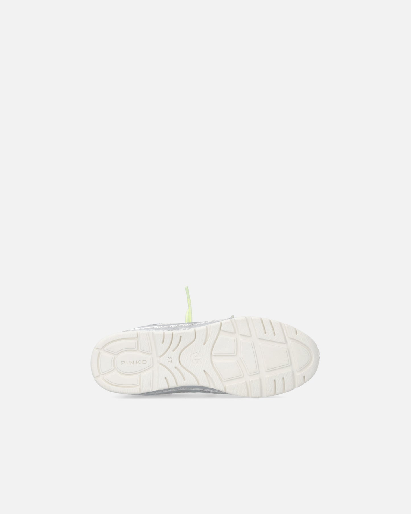 Laminated sneakers with double laces and jewel details