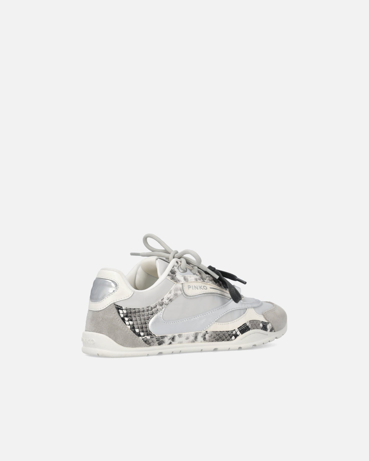 Python-print sneakers with double laces