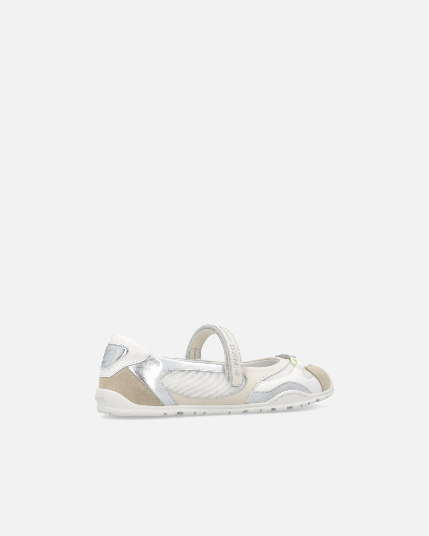 Sporty ballet flats with inserts and logo lettering