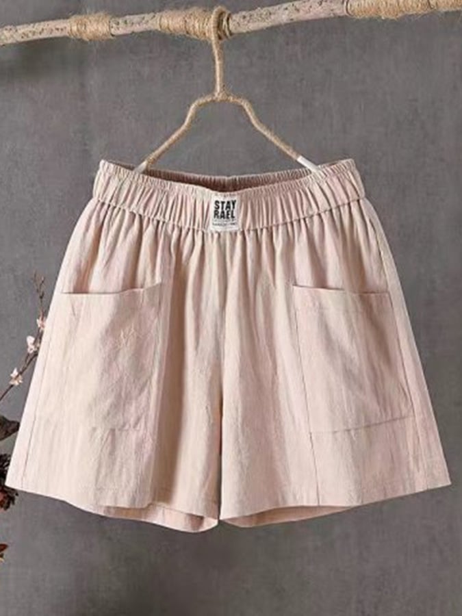 Baumwoll- und Leinenhose, Freizeit, Retro, literarisch, locker und dünn, gerades Bein